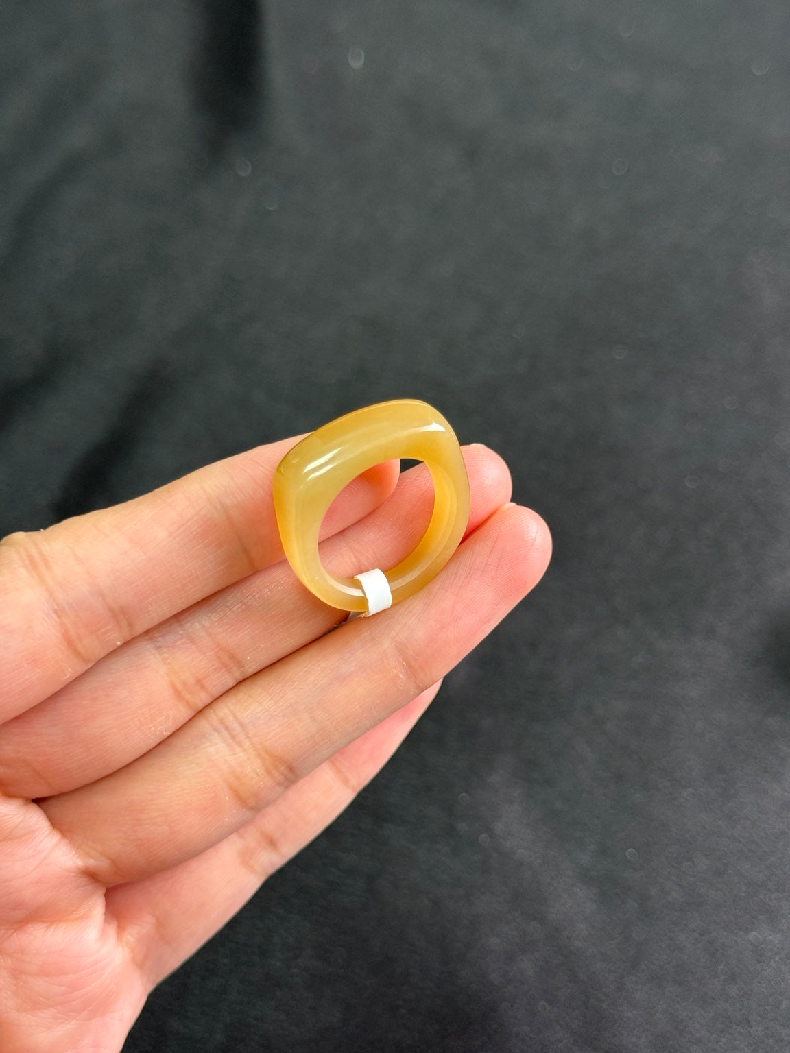 Natural golden sugar Hetian nephrite jade ring