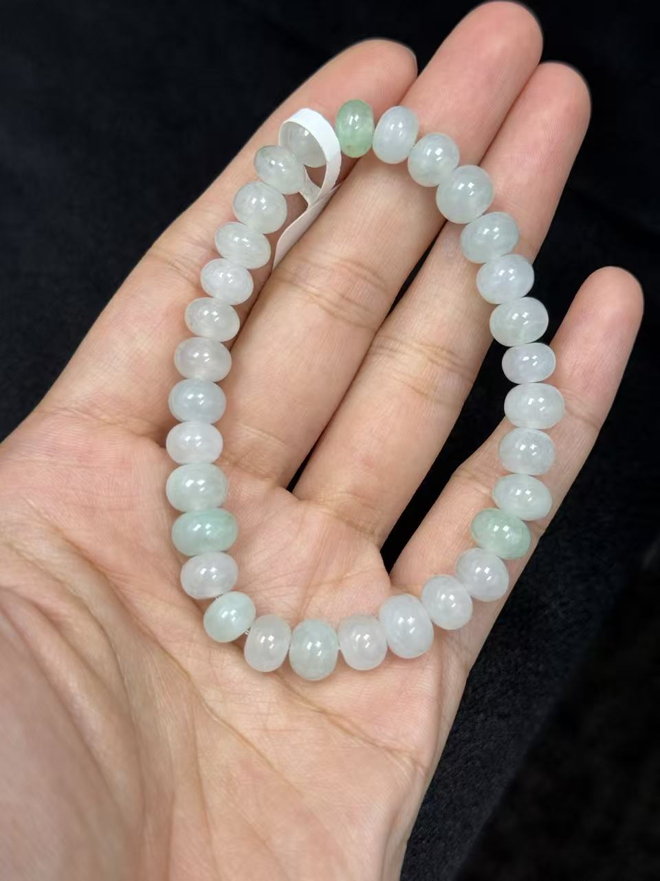 Ethereal Mist – Ice-Species Light Green Jadeite Abacus Bead Bracelet | Classic Harmony