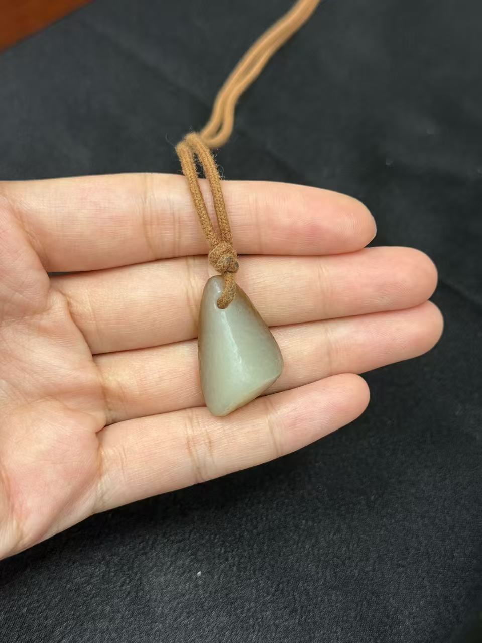 Earthborn Essence – Natural Freeform Hetian Nephrite Seed Jade Pendant | Raw Luxury