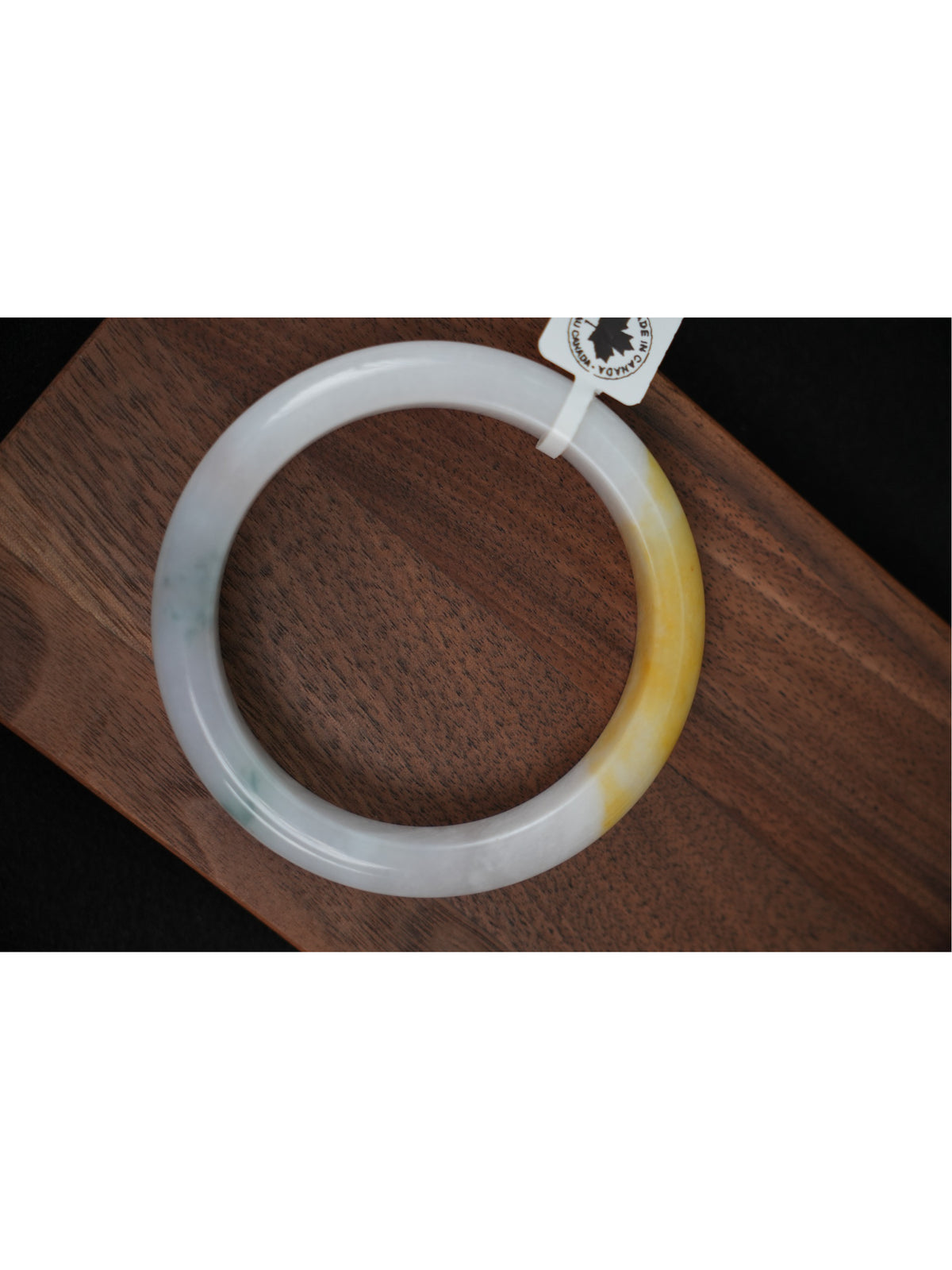 P2509036069 natural yellow Type A jadeite bangle, 60.5 mm