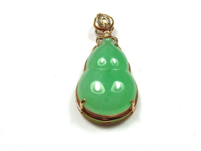 Green Jadeite Gourd Pendant – P2608020314