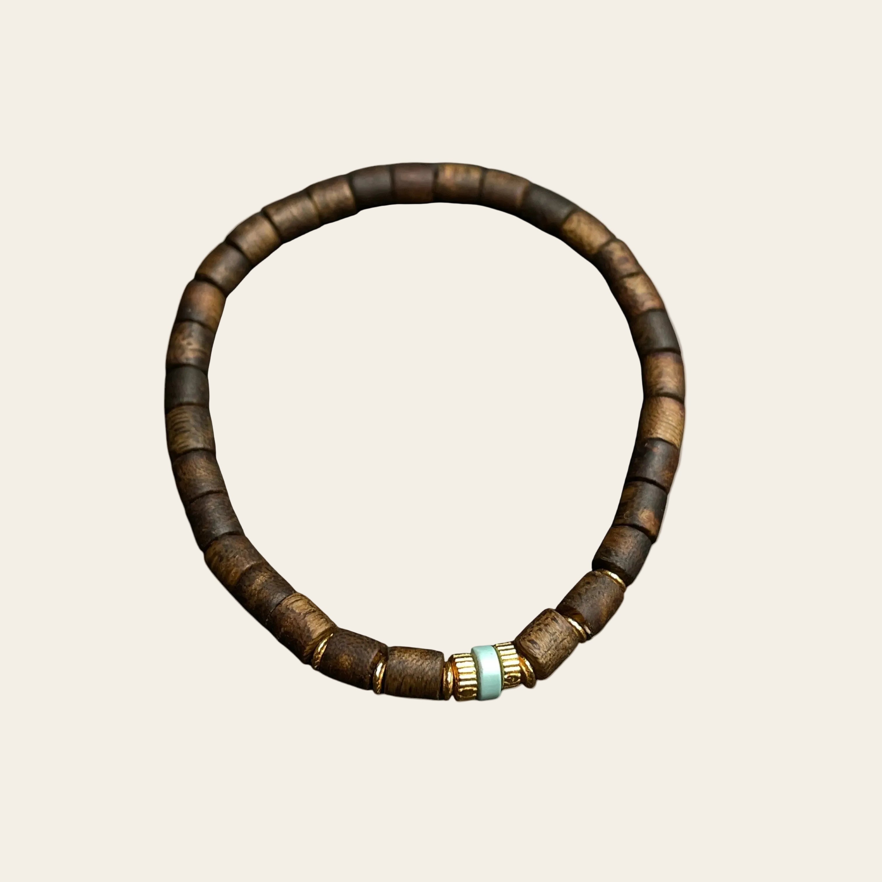 Sylvia Jewelry Mist Over Canyon Agarwood & American Turquoise Bracelet with Sterling Silver Accents