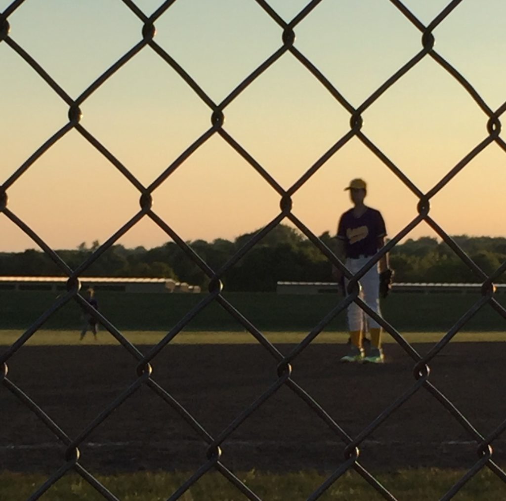 Uncle Mike playing baseball