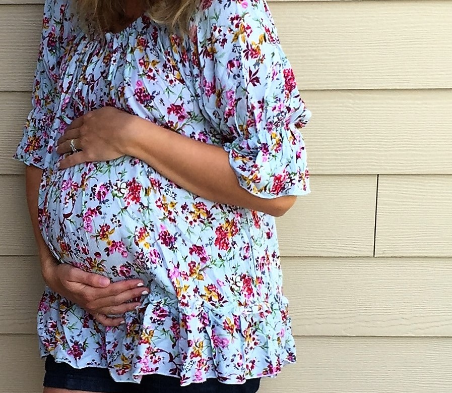 pink blush floral top