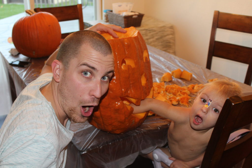 Carving pumpkins