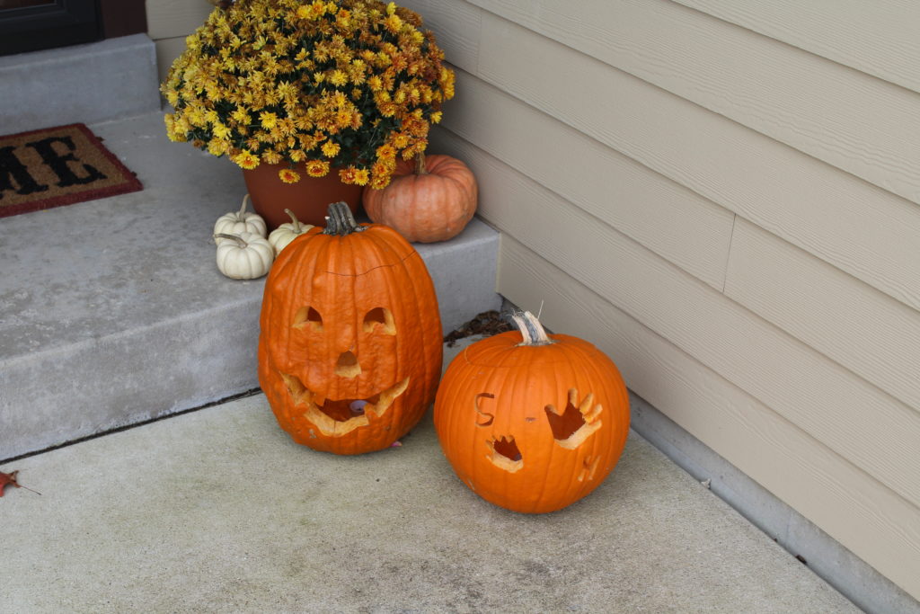 carving pumpkins