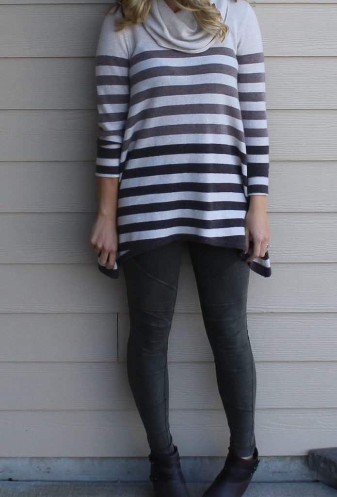 cowl neck and stripes