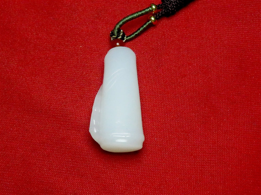White Bamboo Pendant – Hetian nephrite jade, NY26082308783