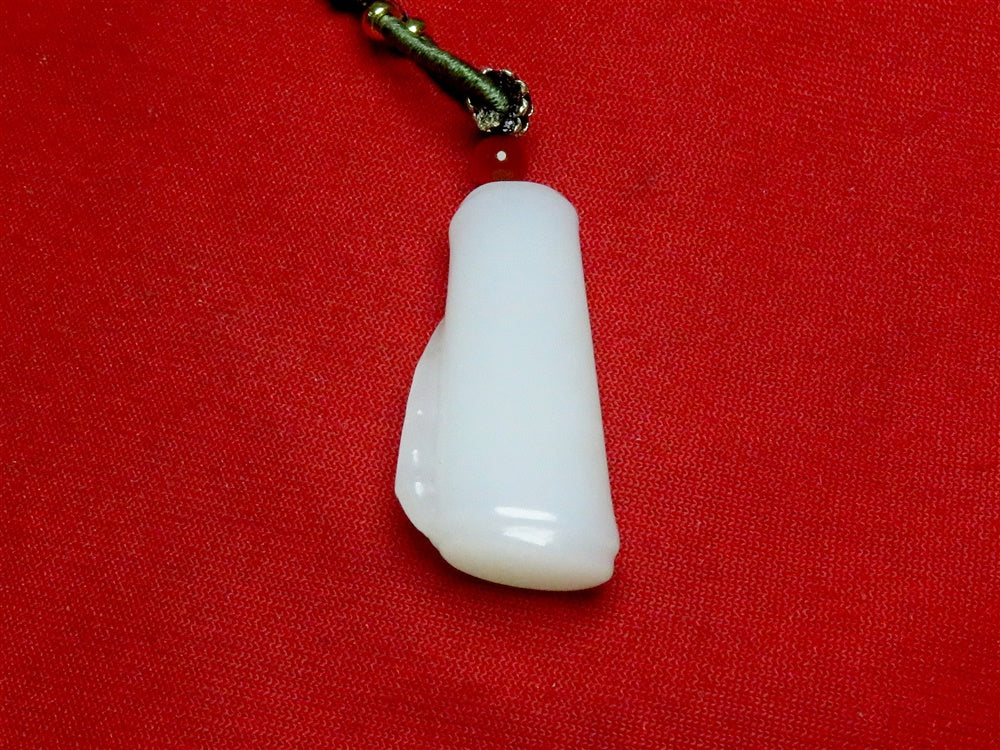 White Bamboo Pendant – Hetian nephrite jade, NY26082308785