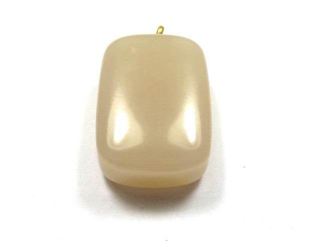 Pale Pink Rectangle Pendant with 18K Gold – Hetian nephrite jade, P2608010944