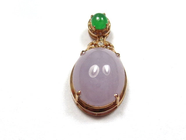 Lavender and Green Jadeite Pendant – P2608020313